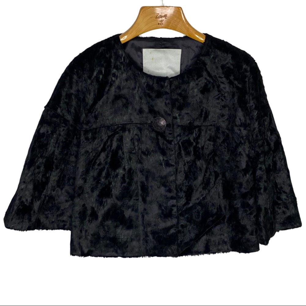 Faux fur cocktail bolero jacket